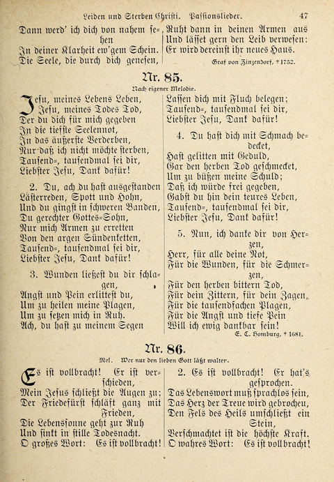 Evangelisches Gesangbuch: für die deutschen Congregational-Gemeinden von Nork-Amerika page 47