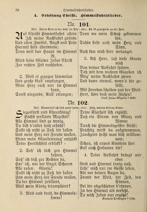 Evangelisches Gesangbuch: für die deutschen Congregational-Gemeinden von Nork-Amerika page 56