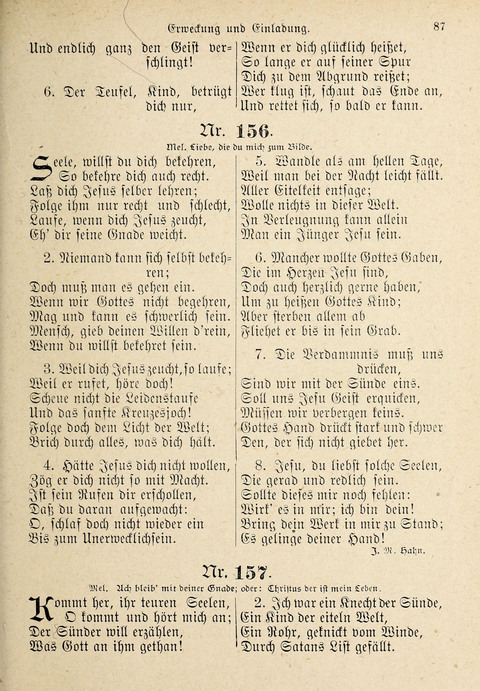 Evangelisches Gesangbuch: für die deutschen Congregational-Gemeinden von Nork-Amerika page 87