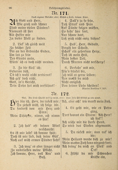 Evangelisches Gesangbuch: für die deutschen Congregational-Gemeinden von Nork-Amerika page 96