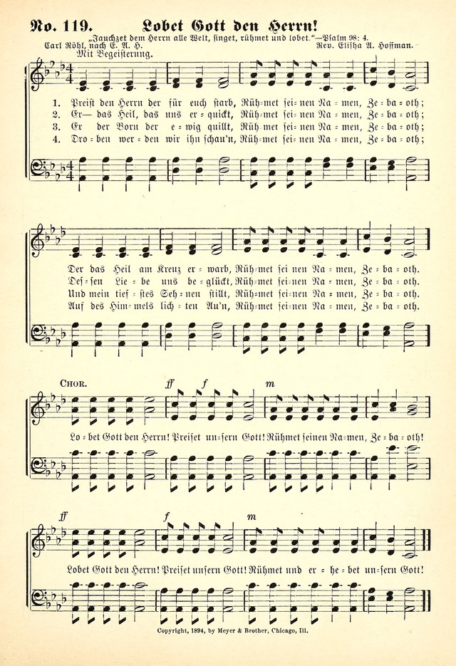 Evangelisches Gesangbuch: Die kleine Palme, mit Anhang page 117