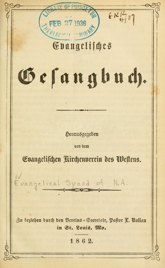 Evangelisches Gesangbuch: herausgegeben von dem Evangelischen Kirchenvereindes Westens page 8