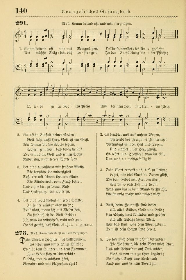 Evangelisches Gesangbuch mit vierstimmigen Melodien: für den öffentlichen und häuslichen Gottesdienst page 140
