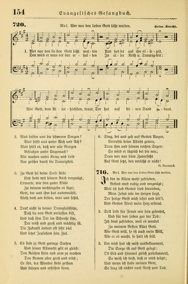 Evangelisches Gesangbuch mit vierstimmigen Melodien: für den öffentlichen und häuslichen Gottesdienst page 154