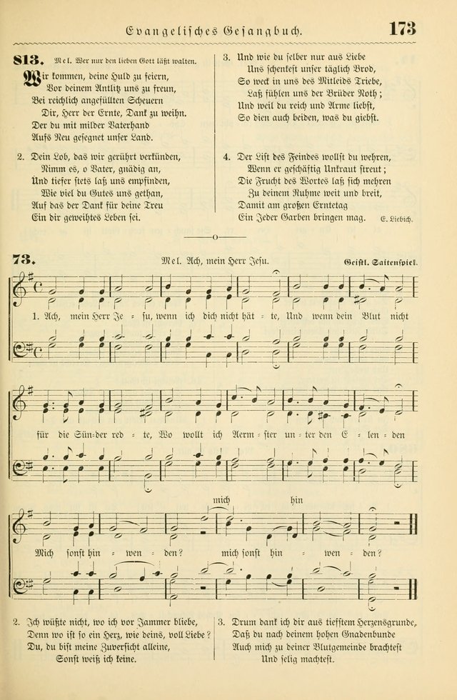 Evangelisches Gesangbuch mit vierstimmigen Melodien: für den öffentlichen und häuslichen Gottesdienst page 173