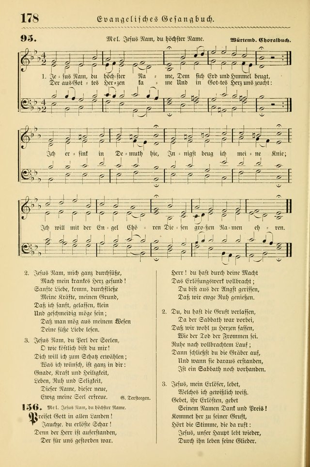 Evangelisches Gesangbuch mit vierstimmigen Melodien: für den öffentlichen und häuslichen Gottesdienst page 178