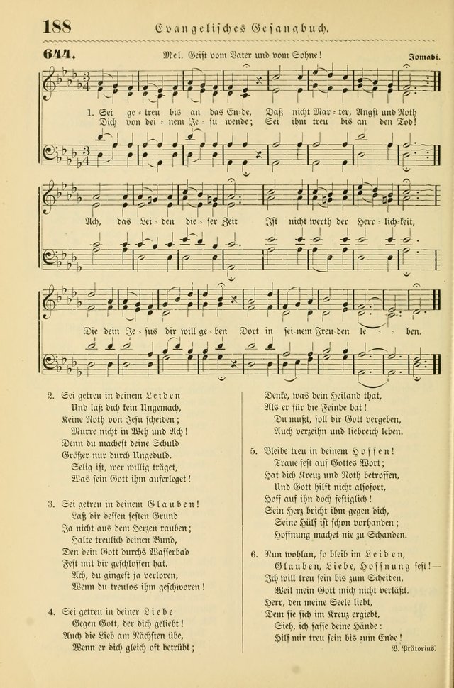 Evangelisches Gesangbuch mit vierstimmigen Melodien: für den öffentlichen und häuslichen Gottesdienst page 188