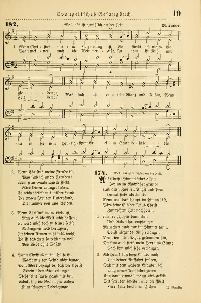 Evangelisches Gesangbuch mit vierstimmigen Melodien: für den öffentlichen und häuslichen Gottesdienst page 19