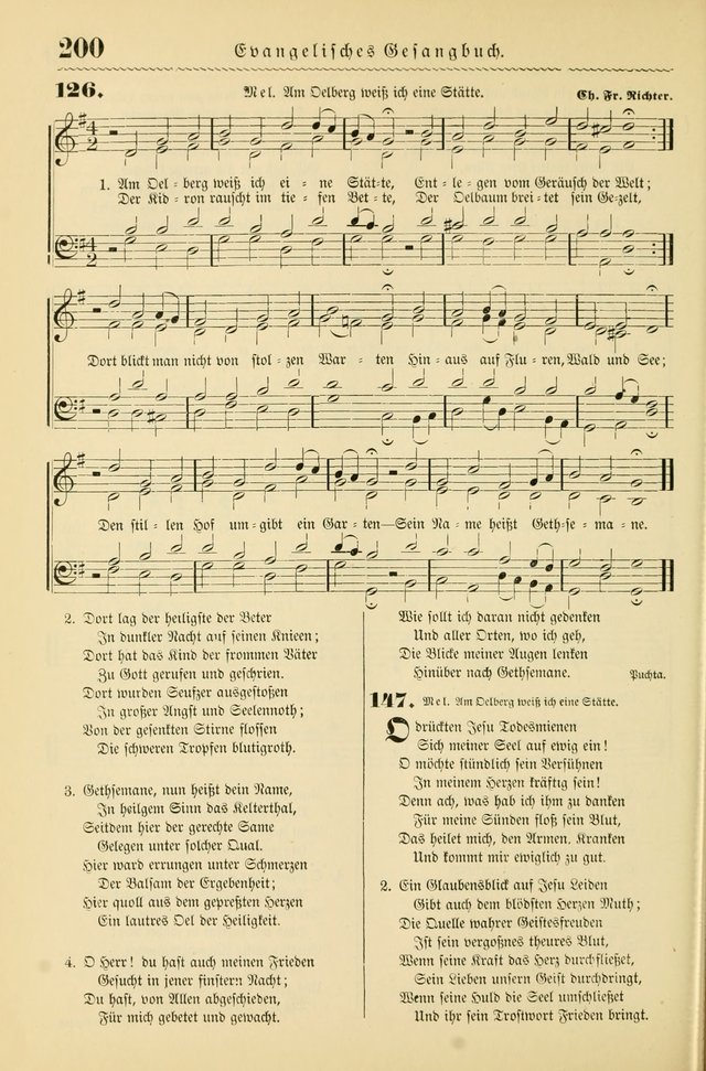 Evangelisches Gesangbuch mit vierstimmigen Melodien: für den öffentlichen und häuslichen Gottesdienst page 200
