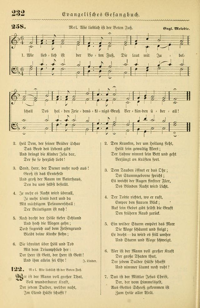 Evangelisches Gesangbuch mit vierstimmigen Melodien: für den öffentlichen und häuslichen Gottesdienst page 232