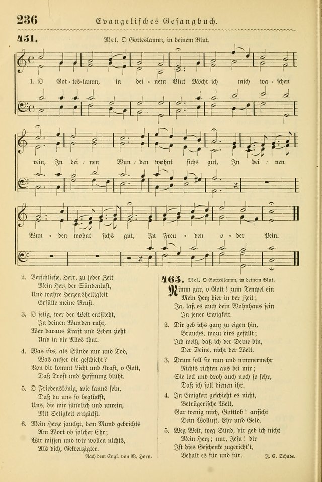 Evangelisches Gesangbuch mit vierstimmigen Melodien: für den öffentlichen und häuslichen Gottesdienst page 236
