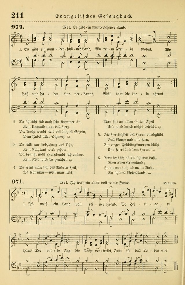 Evangelisches Gesangbuch mit vierstimmigen Melodien: für den öffentlichen und häuslichen Gottesdienst page 244