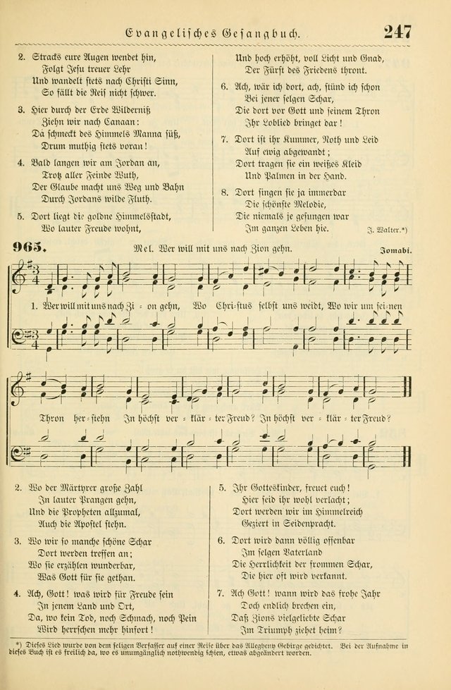 Evangelisches Gesangbuch mit vierstimmigen Melodien: für den öffentlichen und häuslichen Gottesdienst page 247