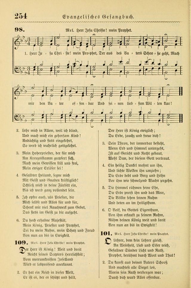 Evangelisches Gesangbuch mit vierstimmigen Melodien: für den öffentlichen und häuslichen Gottesdienst page 254