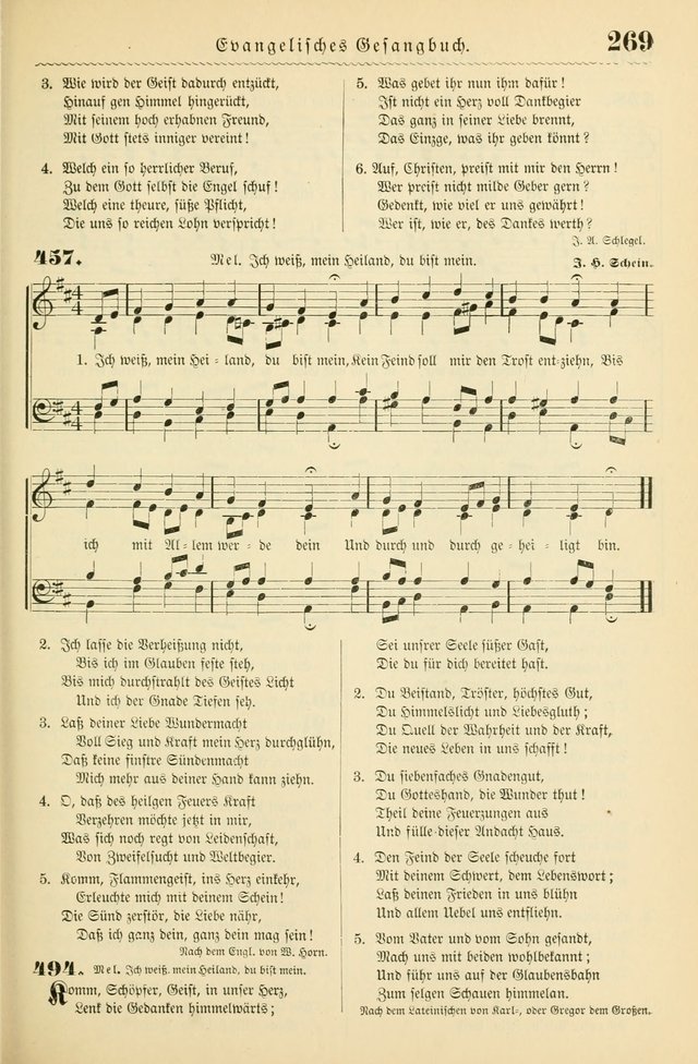Evangelisches Gesangbuch mit vierstimmigen Melodien: für den öffentlichen und häuslichen Gottesdienst page 269