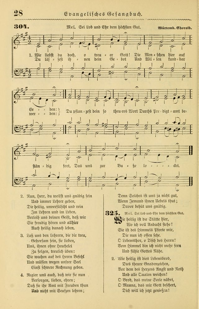Evangelisches Gesangbuch mit vierstimmigen Melodien: für den öffentlichen und häuslichen Gottesdienst page 28