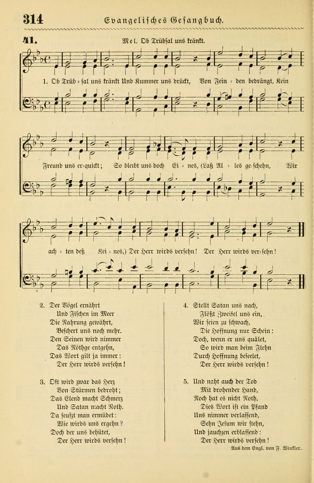 Evangelisches Gesangbuch mit vierstimmigen Melodien: für den öffentlichen und häuslichen Gottesdienst page 314