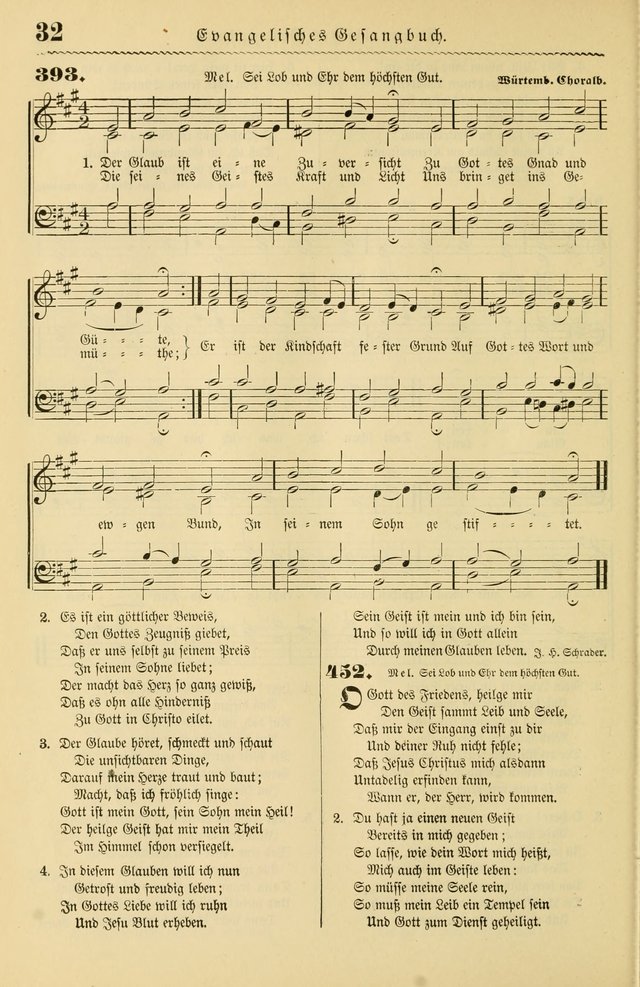 Evangelisches Gesangbuch mit vierstimmigen Melodien: für den öffentlichen und häuslichen Gottesdienst page 32