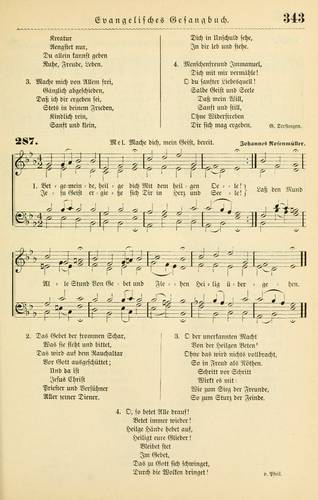 Evangelisches Gesangbuch mit vierstimmigen Melodien: für den öffentlichen und häuslichen Gottesdienst page 343