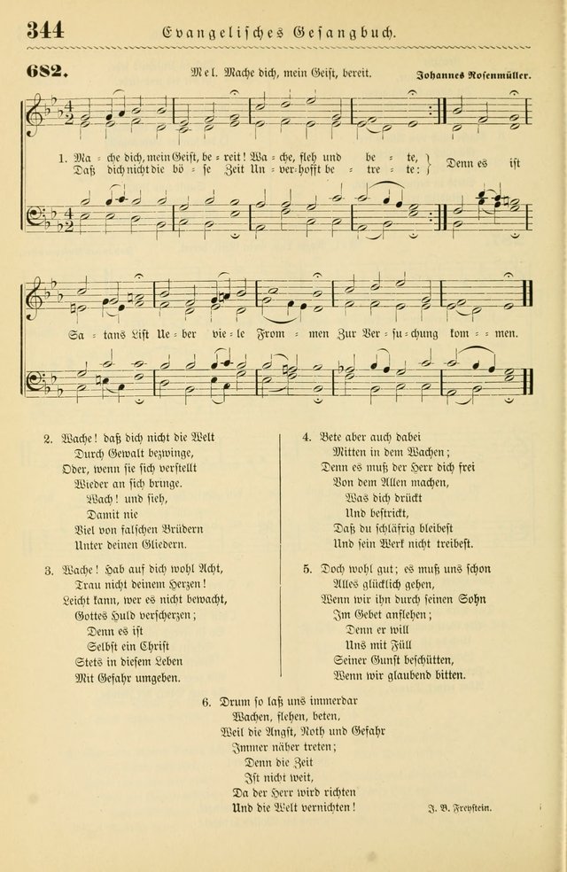 Evangelisches Gesangbuch mit vierstimmigen Melodien: für den öffentlichen und häuslichen Gottesdienst page 344