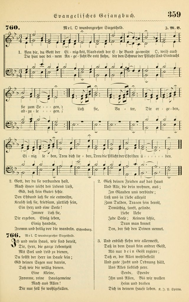 Evangelisches Gesangbuch mit vierstimmigen Melodien: für den öffentlichen und häuslichen Gottesdienst page 359