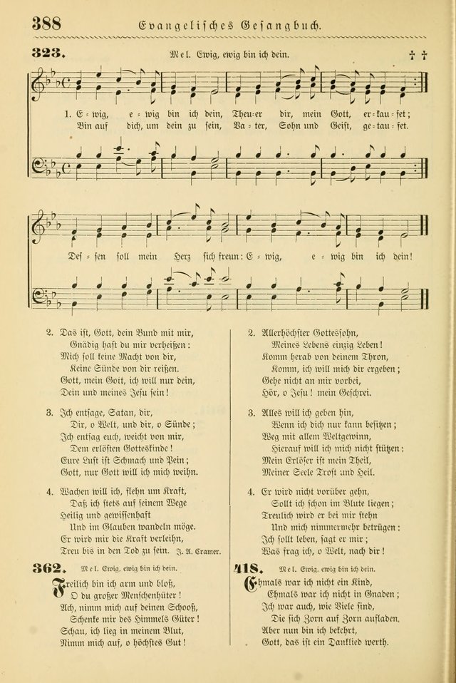 Evangelisches Gesangbuch mit vierstimmigen Melodien: für den öffentlichen und häuslichen Gottesdienst page 388