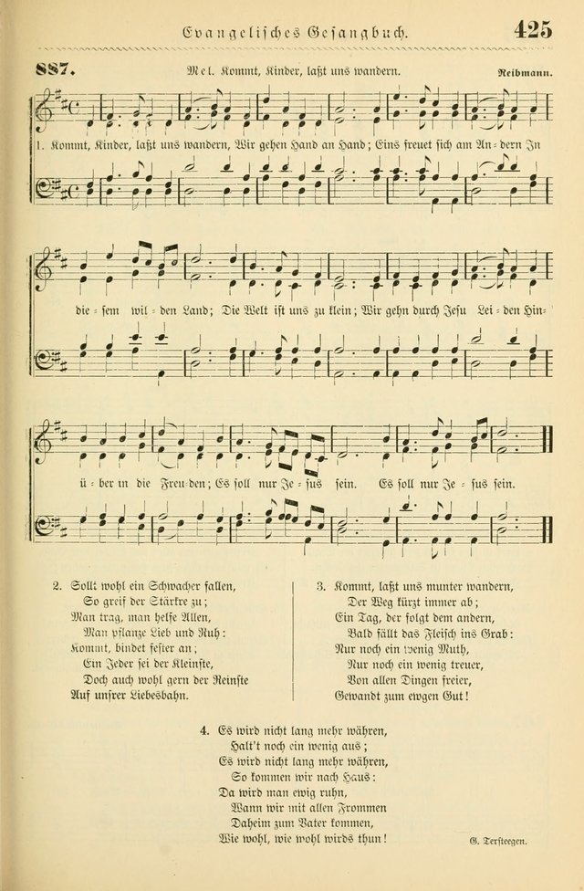 Evangelisches Gesangbuch mit vierstimmigen Melodien: für den öffentlichen und häuslichen Gottesdienst page 425