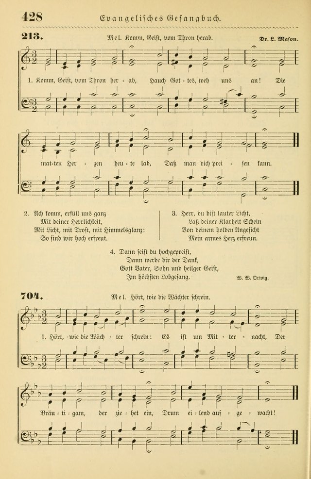 Evangelisches Gesangbuch mit vierstimmigen Melodien: für den öffentlichen und häuslichen Gottesdienst page 428