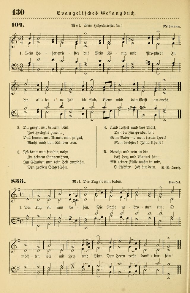 Evangelisches Gesangbuch mit vierstimmigen Melodien: für den öffentlichen und häuslichen Gottesdienst page 430