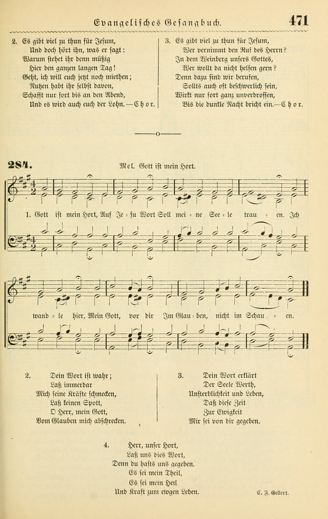 Evangelisches Gesangbuch mit vierstimmigen Melodien: für den öffentlichen und häuslichen Gottesdienst page 471