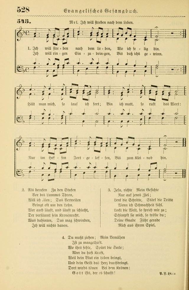 Evangelisches Gesangbuch mit vierstimmigen Melodien: für den öffentlichen und häuslichen Gottesdienst page 528