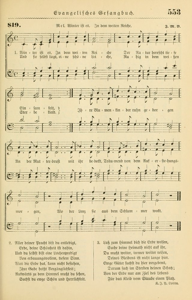 Evangelisches Gesangbuch mit vierstimmigen Melodien: für den öffentlichen und häuslichen Gottesdienst page 553