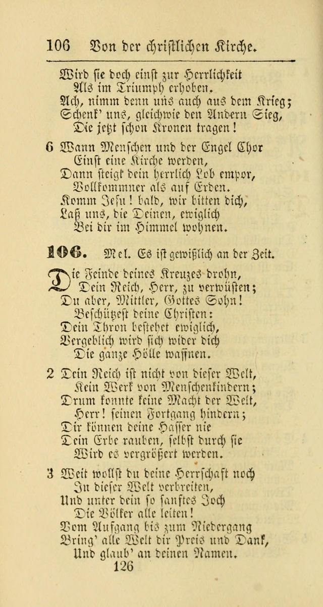 Evangelisches Gesangbuch: oder eine sammlung geistreicher lieder zum gebrauch der Evangelischen Gemeinschaft und aller heilsuchenden seelen page 126