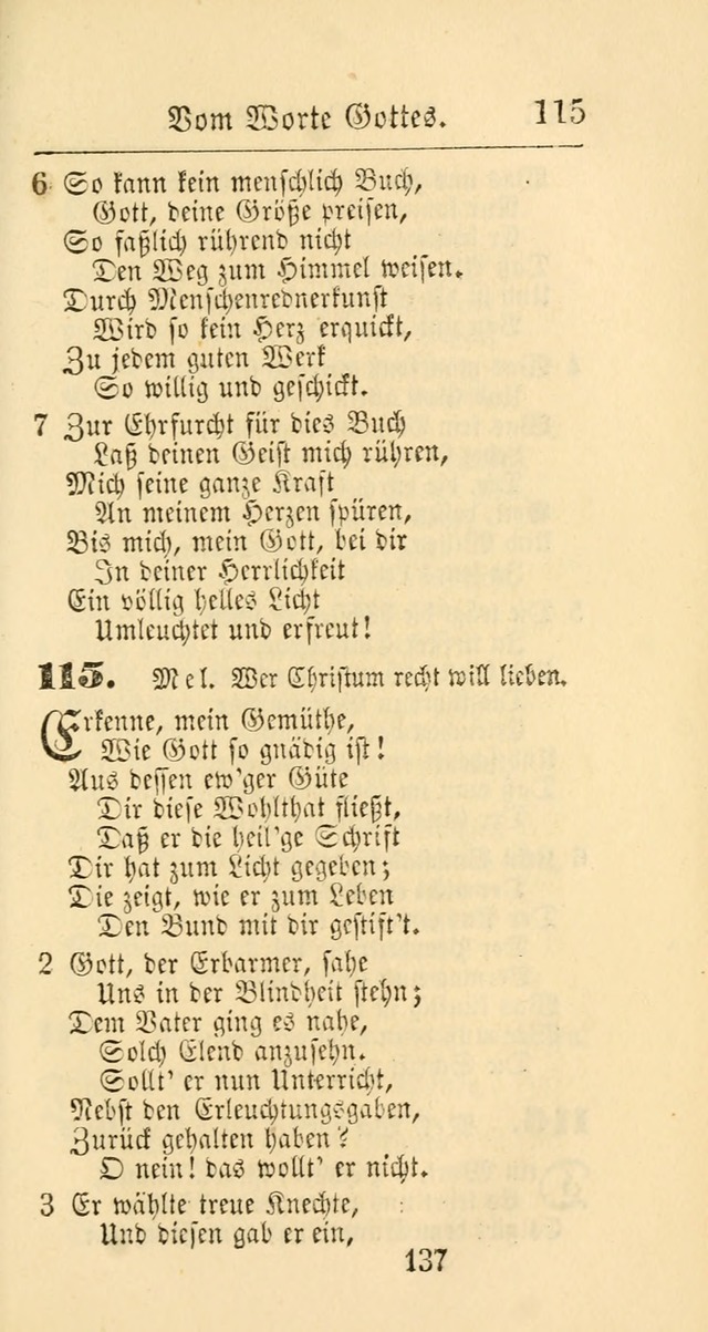 Evangelisches Gesangbuch: oder eine sammlung geistreicher lieder zum gebrauch der Evangelischen Gemeinschaft und aller heilsuchenden seelen page 137