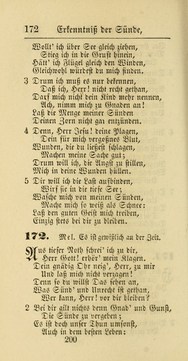 Evangelisches Gesangbuch: oder eine sammlung geistreicher lieder zum gebrauch der Evangelischen Gemeinschaft und aller heilsuchenden seelen page 200