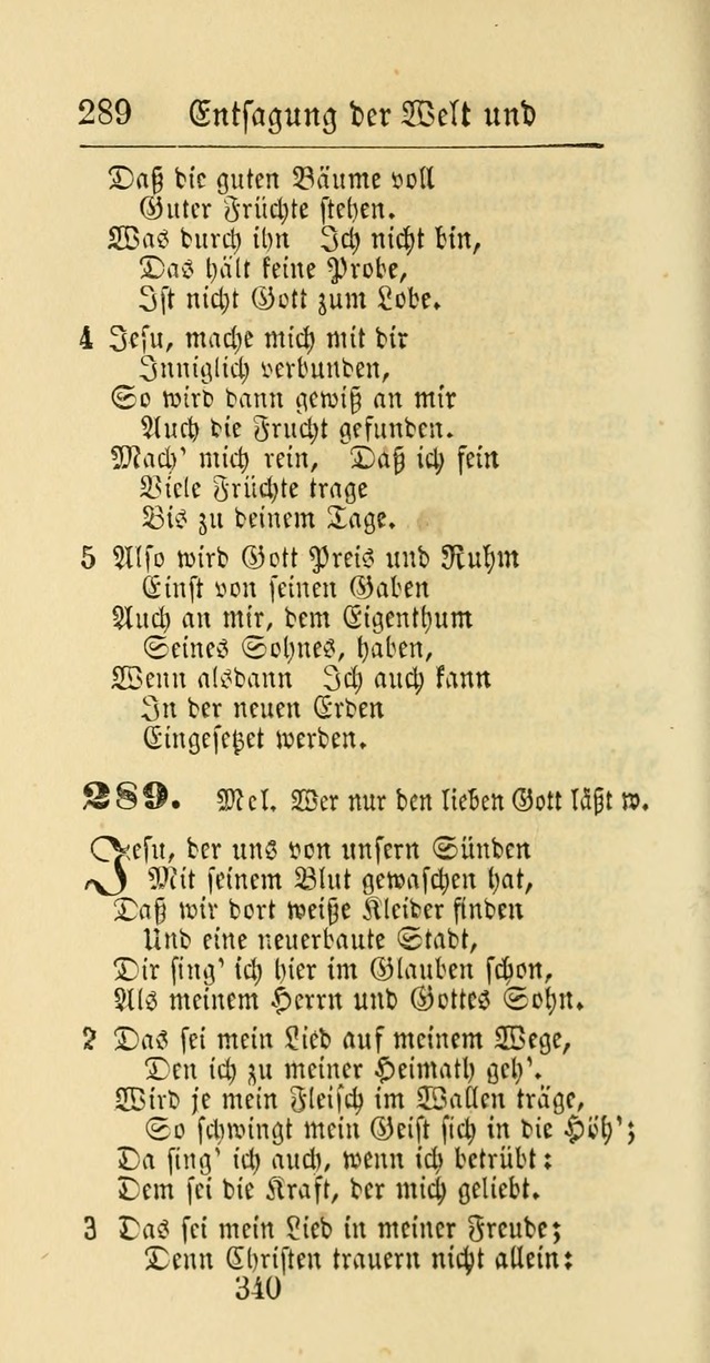 Evangelisches Gesangbuch: oder eine sammlung geistreicher lieder zum gebrauch der Evangelischen Gemeinschaft und aller heilsuchenden seelen page 340