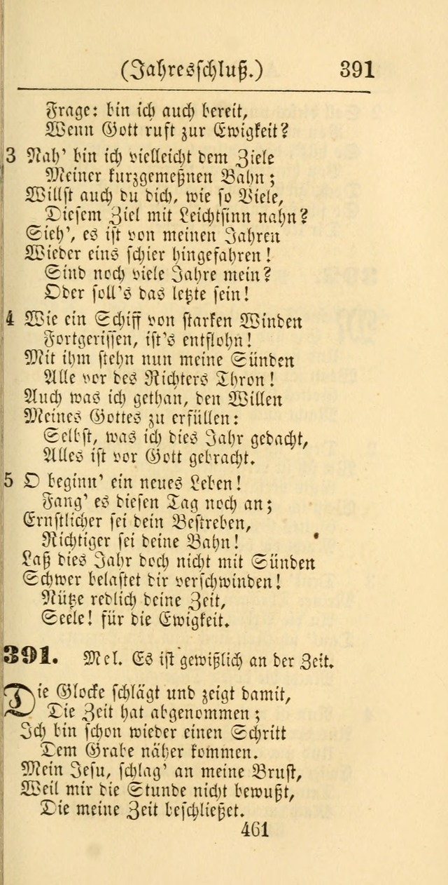 Evangelisches Gesangbuch: oder eine sammlung geistreicher lieder zum gebrauch der Evangelischen Gemeinschaft und aller heilsuchenden seelen page 461