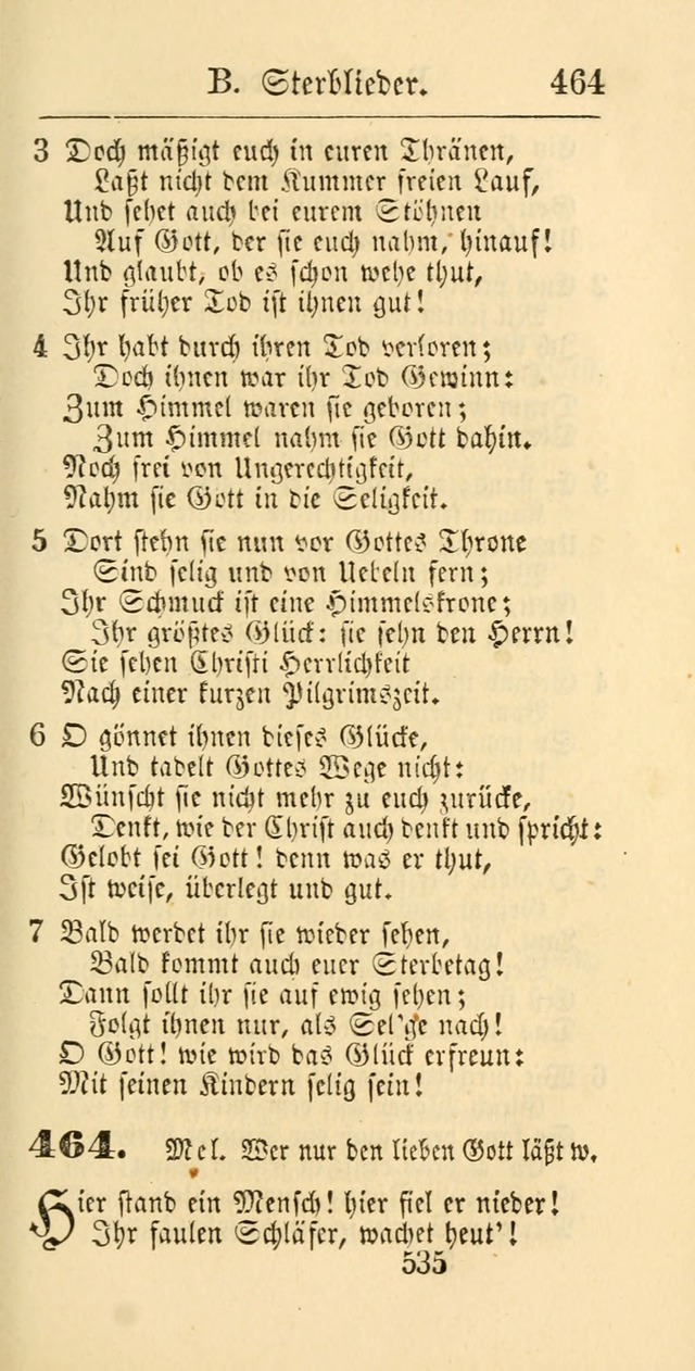 Evangelisches Gesangbuch: oder eine sammlung geistreicher lieder zum gebrauch der Evangelischen Gemeinschaft und aller heilsuchenden seelen page 535