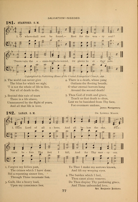 Evangelical Hymnal page 77