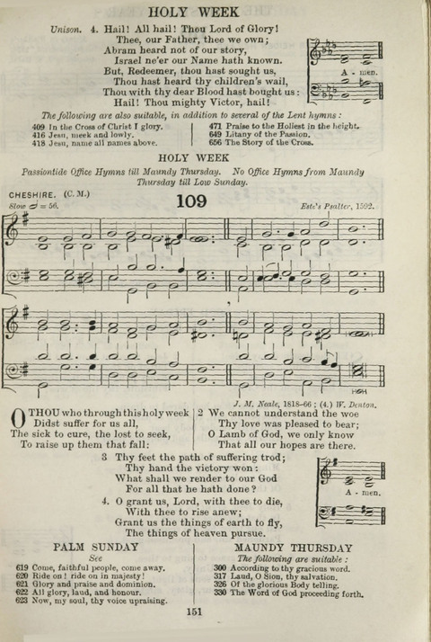 The English Hymnal: with Tunes page 149