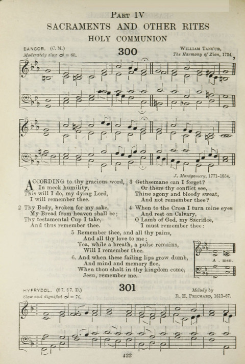 The English Hymnal: with Tunes page 422