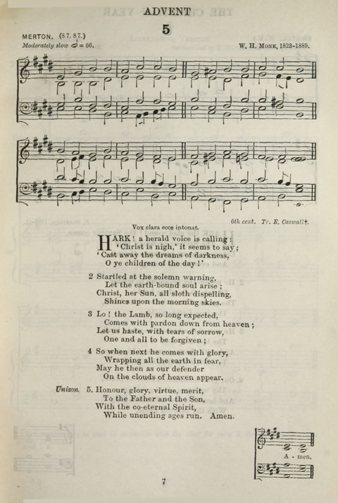 The English Hymnal: with Tunes page 7