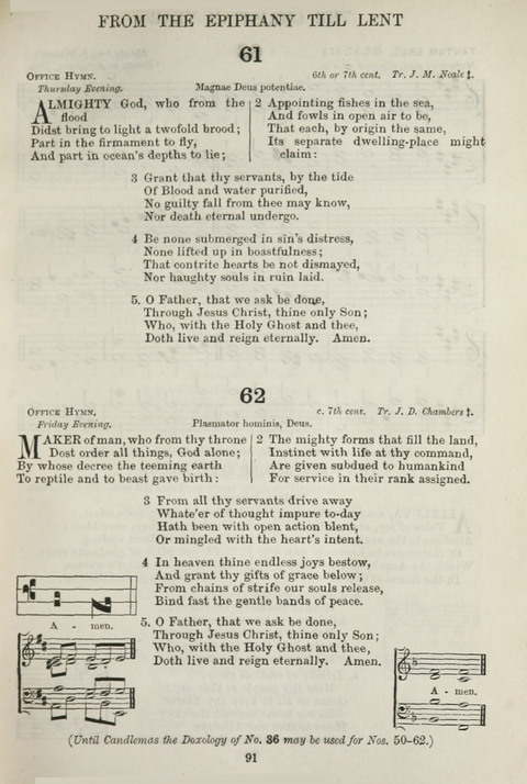 The English Hymnal: with Tunes page 91