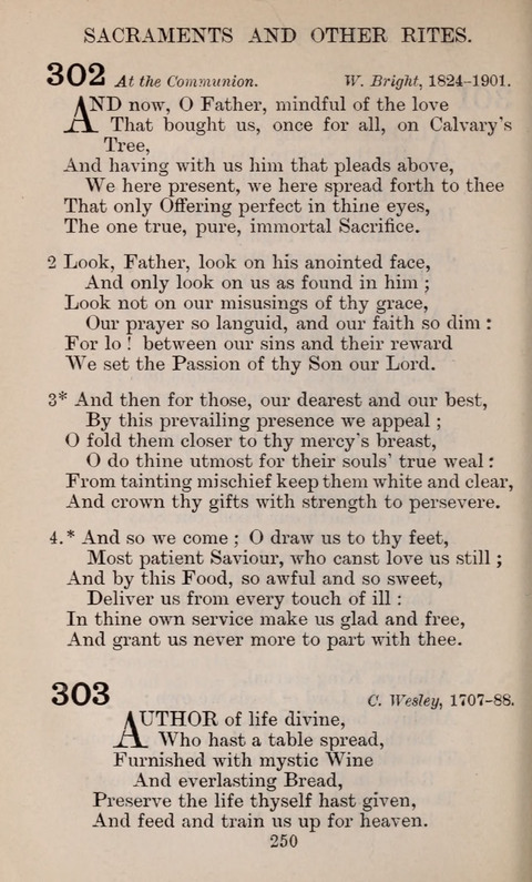 The English Hymnal page 250