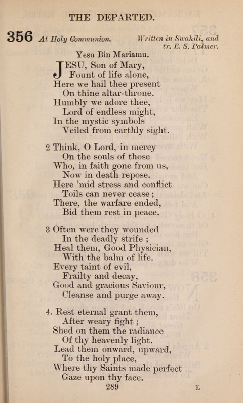 The English Hymnal page 289