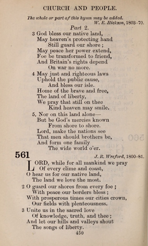 The English Hymnal page 450