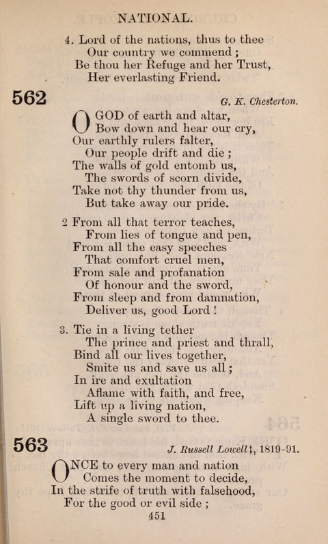 The English Hymnal page 451