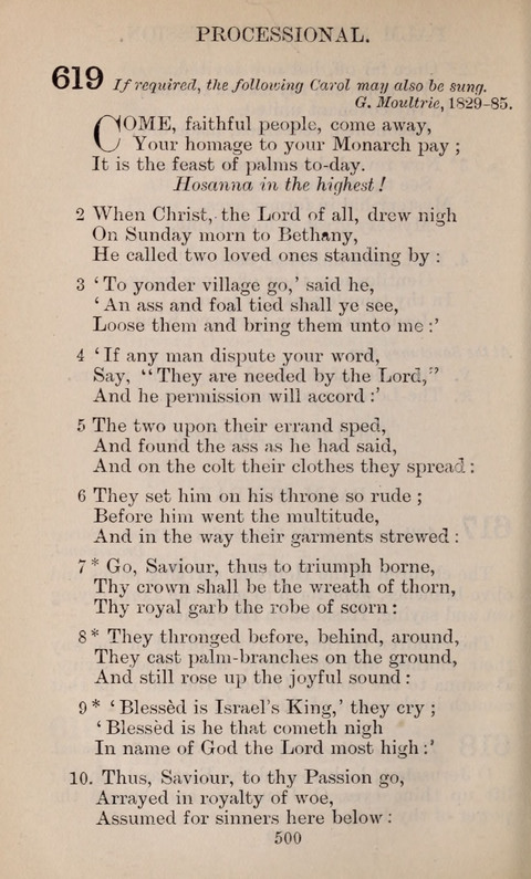 The English Hymnal page 500