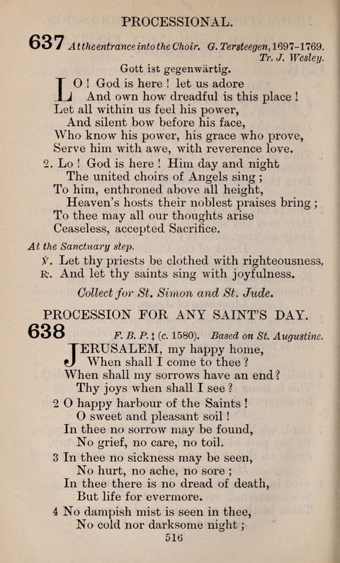 The English Hymnal page 516