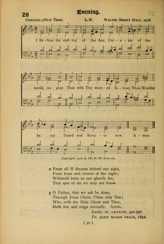 The Hymnal: as authorized and approved by the General Convention of the Protestant Episcopal Church in the United States of America in the year of our Lord 1916 page 100